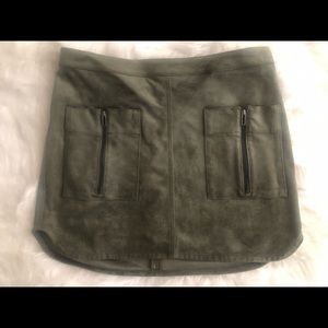 BCBGMAXAZRIA faux suede mini skirt
